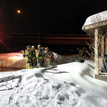 Wadsworth Avenue structure fire, West Mead #1 crews regroup outside structure