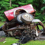 remains pickup wreck Tamarack Drive 150x150 - Three MVAs, Fireworks Standby