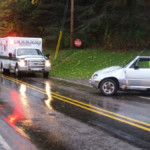 Meadville Ambulance at Barton Road MVA for patient evaluation