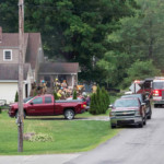 Firefighters enter a smoke-filled residence on Park St (photo courtesy of Matt Miller, used by permission)