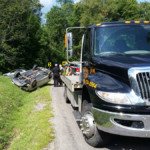 Hayden's Garage on scene of a single vehicle accident on Pettis Road