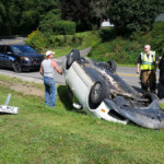 West Mead 1 firefighters, West Mead PD, and Hayden's Garage on scene of a single vehicle rollover on Pettis Road
