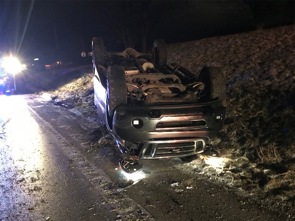 Vehicle rollover with multiple injuries on Cochranton Road