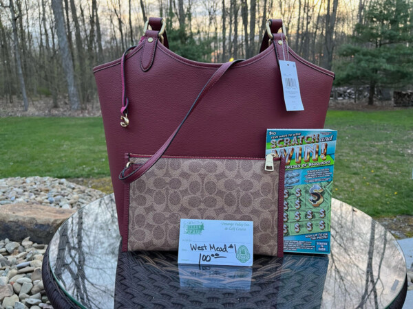 Coach pursue, lotto tickets, and gift certificate package
