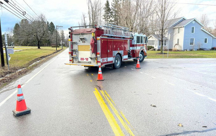 28-12 on traffic control on Williamson Rd at a downed power line