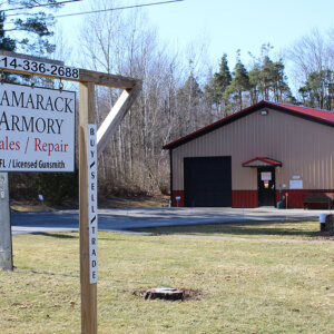 Tamarack Armory shop sign