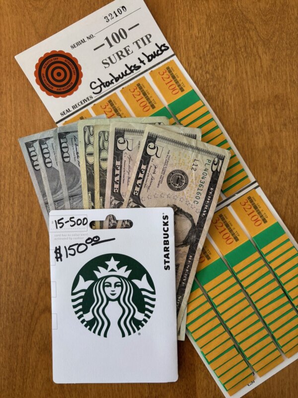 Starbucks and cash