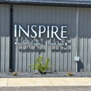 Inspire Salon exterior with sign