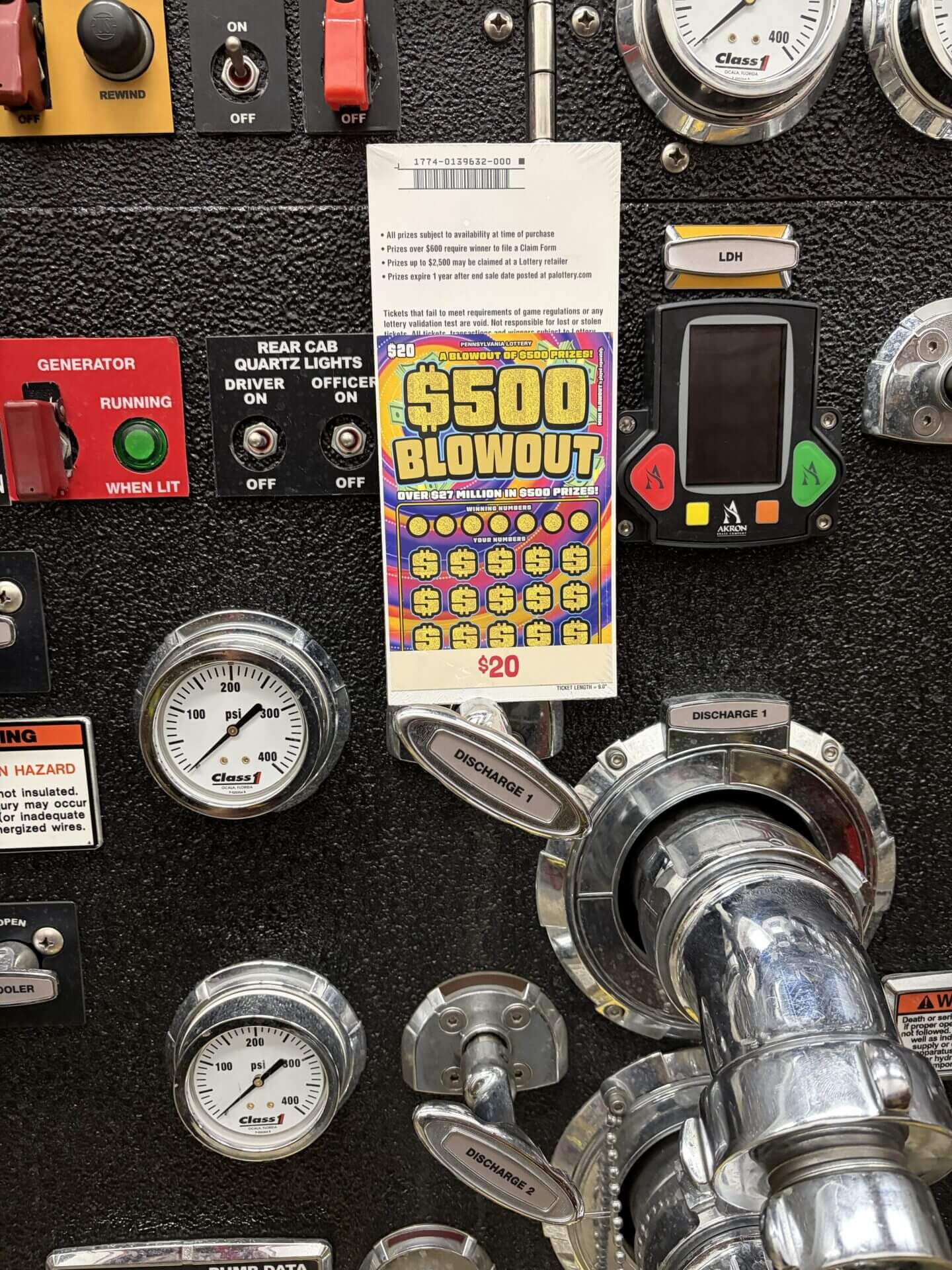 blowout book on a pump panel