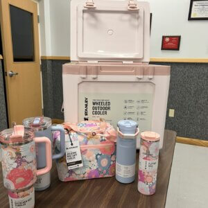 Stanley cooler, mug, and tumbler set